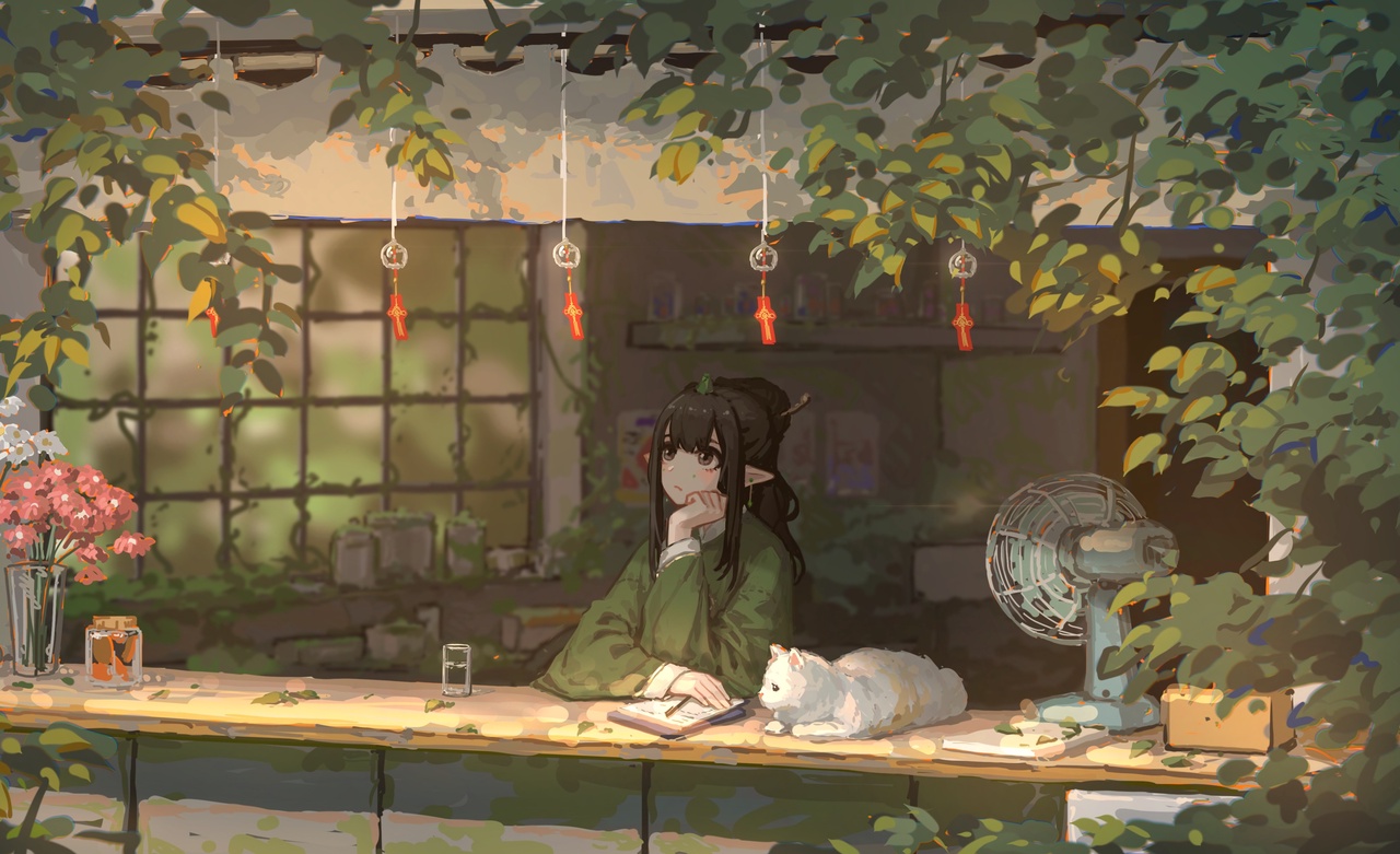汉服同学13 — 惬意的阳光与宁静的小院 - 花铭