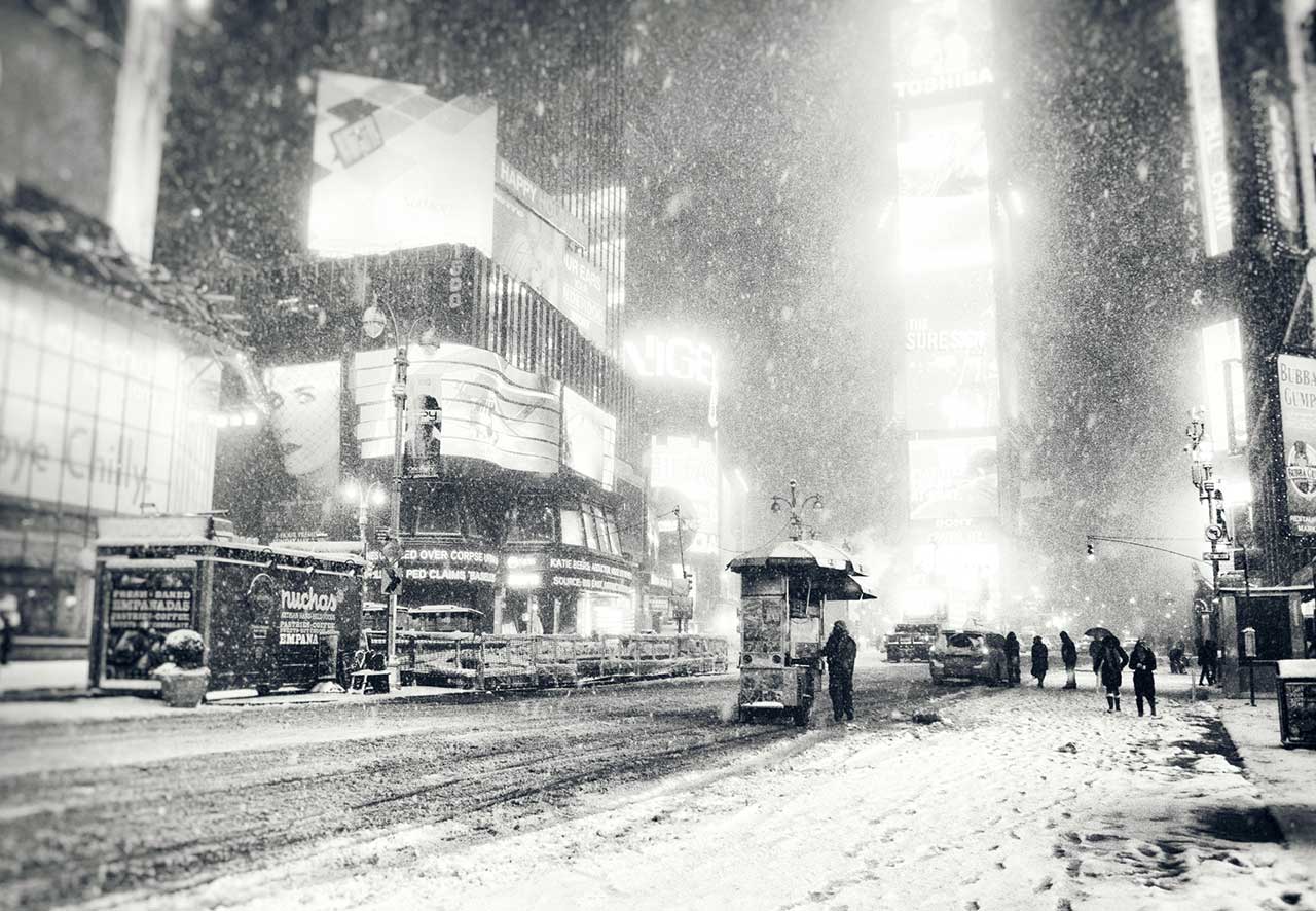 monochrome snow