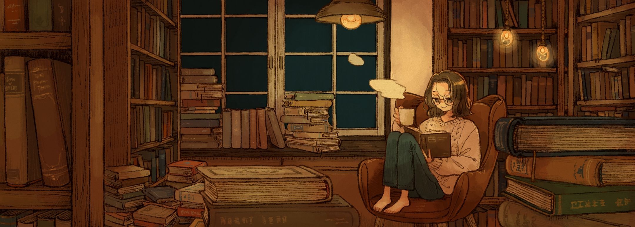 Port - 小説家・不手折家様のヘッダー用にイラストを描かせていただきました